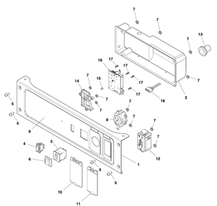 Control Panel_1 Diagram and Parts List for 030747-00  Briggs and Stratton Generator